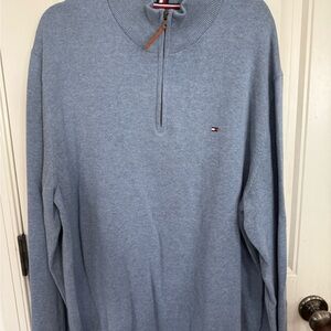 Tommy Hilfiger Men's Zip-Up Gray Sweater